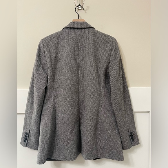 Loft Gray Black White Tweed Style Career Blazer Size 10 - Picture 6 of 8